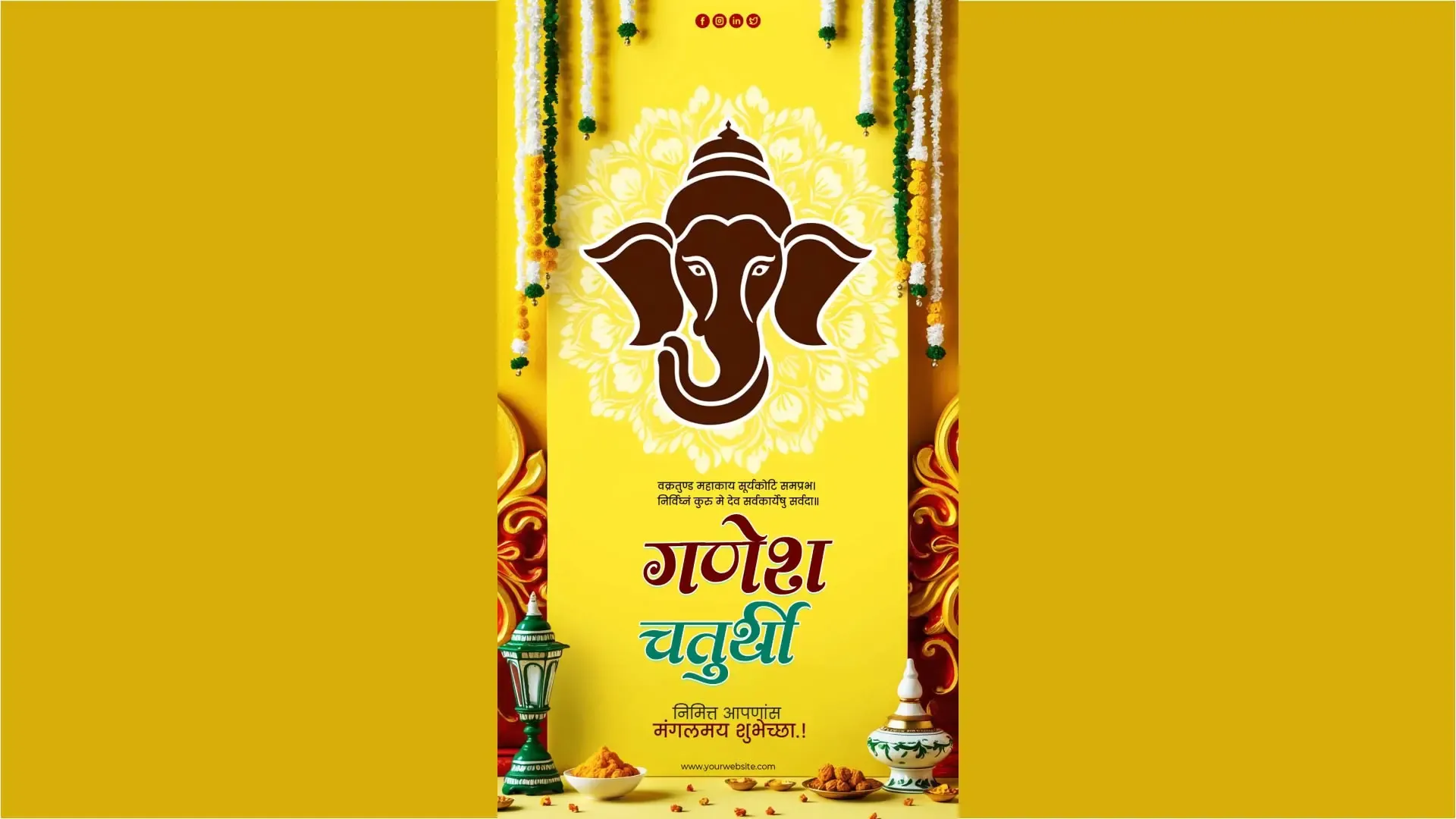 Ganesh Chaturthi Instagram Story with Elegant Motifs image